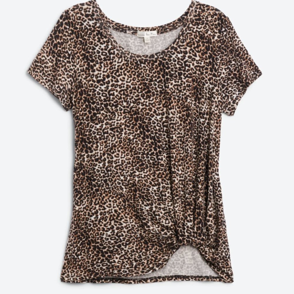 Levie Knot Front Knit Tee